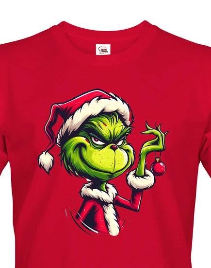 Pánské triko Grinch - skvělé vánoční triko