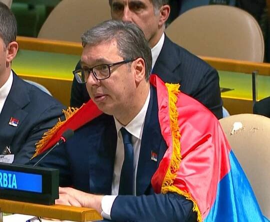 Serbian President Aleksandar Vučić at the UN General Assembly