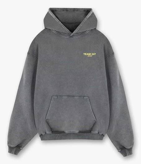 Team 247 Oversized Hoodie - Pewter Lemon
