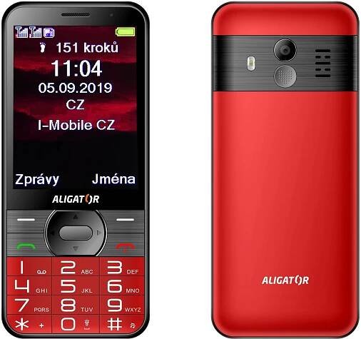 ALIGATOR A900 GPS Senior červený