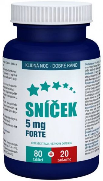 CLINICAL Sníček 5 mg FORTE 80 + 20 tablet ZDARMA