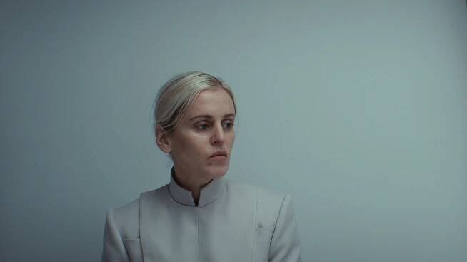 Supervisor Dedra Meero (Denise Gough) in Lucasfilm's ANDOR Season 2, exclusively on Disney+. Photo courtesy of Lucasfilm. ©2025 Lucasfilm Ltd. & TM. All Rights Reserved.