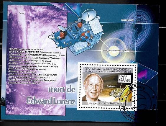 GUINEA - kosmos - Edward Lorenz, teorie chaosu, motýlí efekt... - Známky