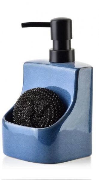 Dávkovač saponátu s houbičkou ARMINA II 450 ml modrý