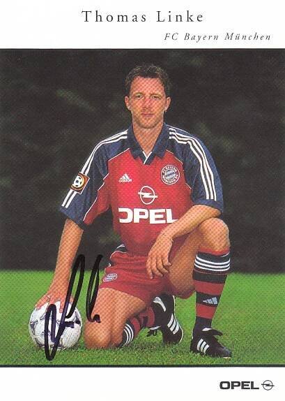 Thomas Linke FC Bayern Mnichov 2000/01 Podpisova karta Autogram