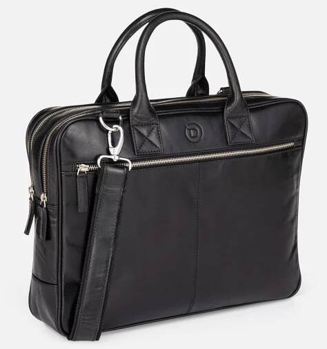 Wallstreet Jordan Black - Kožená business taška - DÍLNAstore est. 2017
