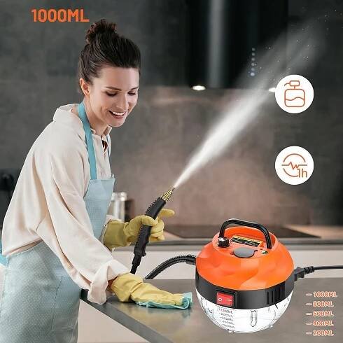 2500 W RUČNÍ PARNÍ ČISTIČ, VYSOKÁ TEPLOTA, TLAKOVÁ PARNÍ MYČKA Výška výrobku 22 cm