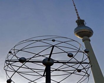 Berlin mit Weltzeituhr und Fernsehturm