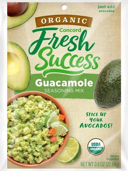 package of organic guacamole mix