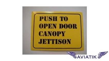 Push to open door......
