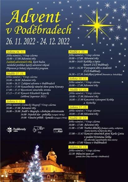 II. ADVENTNÍ NEDĚLE Poděbrady. Akce Jiné akce 