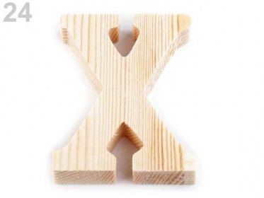 Kraftika 1ks "x" buk dřevěná písmena a interpunkční