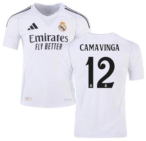 Pánský Fotbalový dres Camavinga 12 Real Madrid 2024-25 Domácí Krátký Rukáv