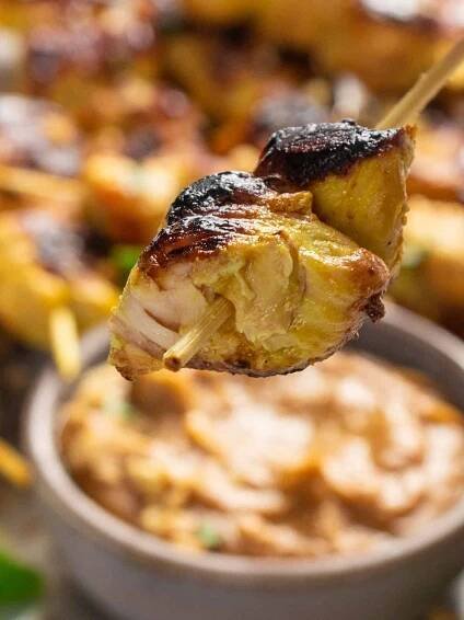 Thais Chicken Satay Skewers - juicy chicken shot