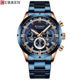 CURREN Fashion Watches with Stainless Steel Top Brand Luxury Sports Chronograph Quartz Watch Men Wrist Watch