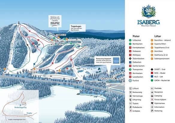 Ski map - Lifts & Slopes - Isaberg