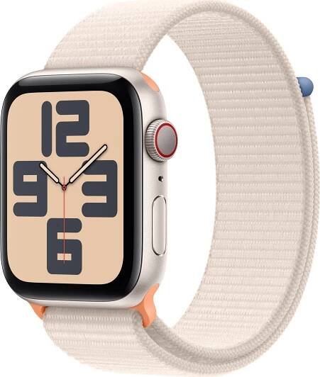 Apple Watch SE (2023) GPS 44mm sportovní provlékací řemínek hvězdně bílý