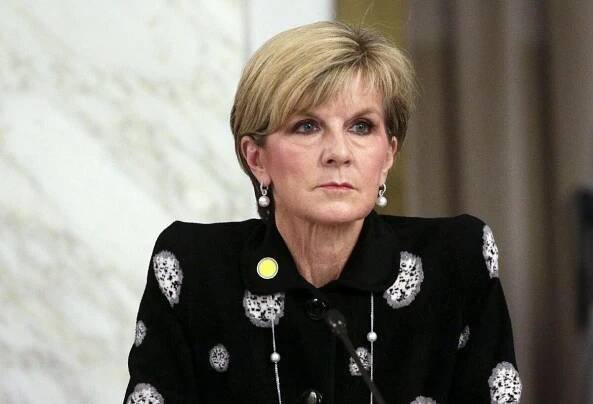 Australian Foreign Minister, Julie Bishop looks on during a ministerial meeting regarding the Islamic State group in Rome