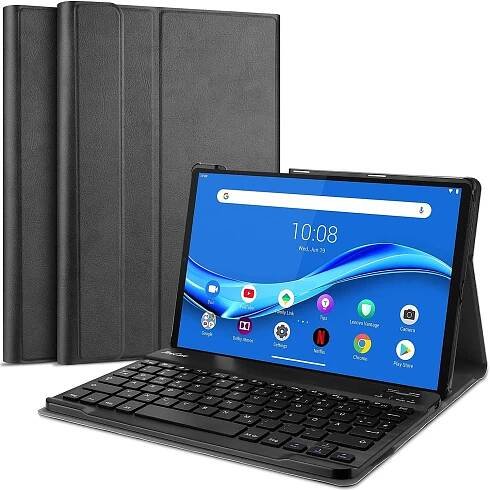 Skladací obal s Bluetooth klávesnicou pre Samsung Tab A8, čierny