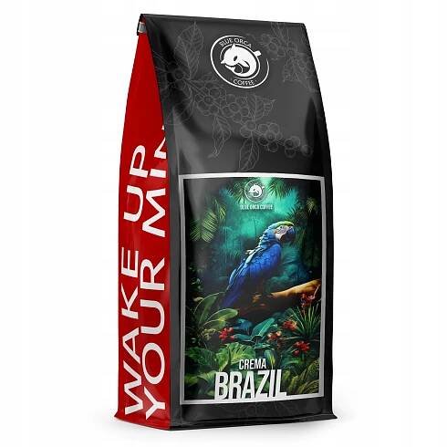 Káva Zrnková 1 kg BRAZÍLIE CREMA Čerstvě pražená – Pražírna Blue Orca +DÁREK