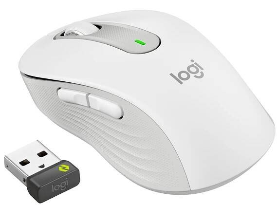 LOGITECH Signature M650/ Kancelářská/ Laserová/ Pro praváky/ 4 000 DPI/ USB+BT/ Bílá