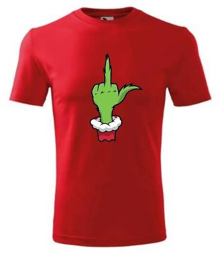 Vánoční tričko Grinch prostředníček - Obrázek 4