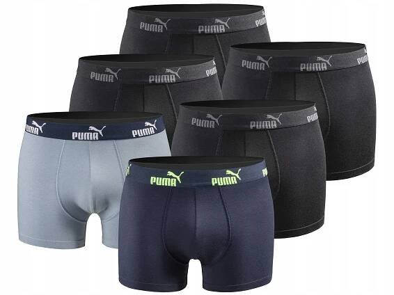 Y7406 Puma evryday Spodní Prádlo Boxerky černé velikost 6 párů 6pack M
