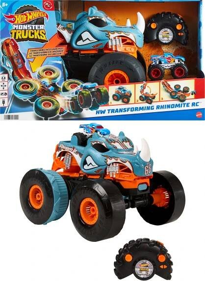 Hot Wheels RC Monster Trucks transformující se Rhinomite RTR 1:12