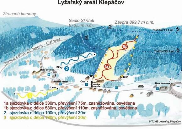 Klepáčov - sjezdovky a sníh