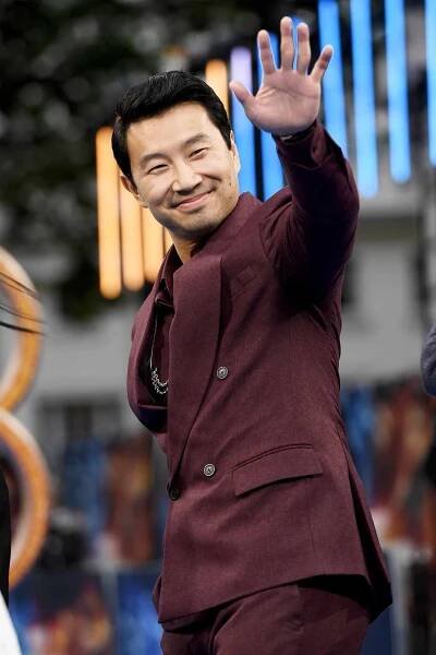 Simu Liu attends the UK premiere of "Shang-Chi and the Legend of the Ten Rings" at The Curzon Mayfair on August 26, 2021 in London, England.