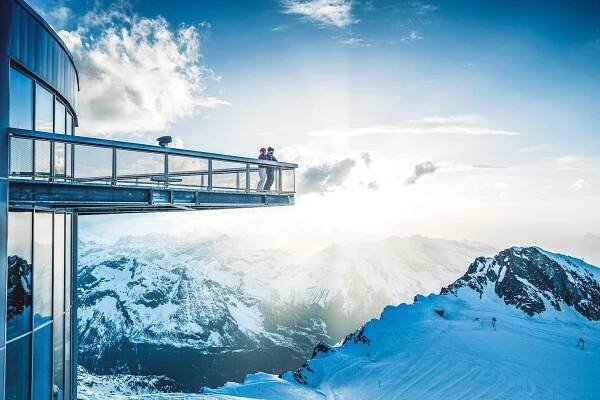 Aussichtsplattform am Kitzsteinhorn Gletscher