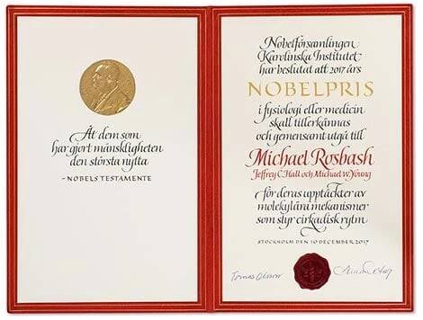 Nobel diploma