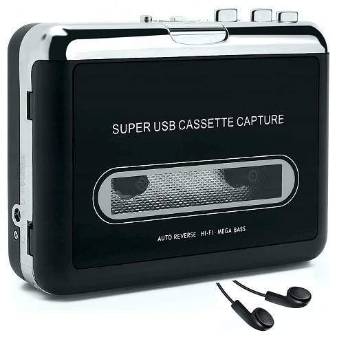 Discman kazetový přehrávač MAGNETOFON walkman USB MP3 převodník přenosný