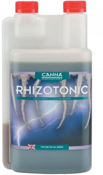 CANNA RHIZOTONIC 1L - 1 - RHIZOTONIC pobudza wzrost silnego systemu korzeniowego, tworząc naturalną tarczę ochronną przed chorob