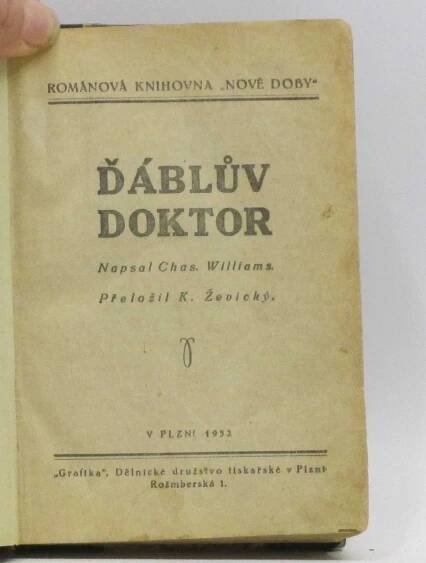 Ďáblův doktor | Antikvariát Beneš