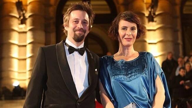 Z červeného koberce cen Český lev, Jan Dolanský a Lenka Vlasáková
