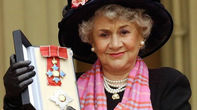 Joan Plowright after being made a Dame by the then Prince of Wales in 2004.
Pic: PA