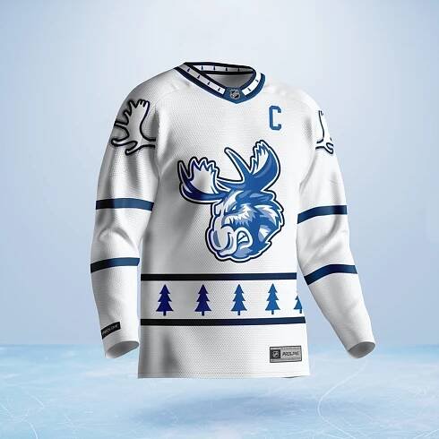 Creative rebrand of the Minnesota Moose AHL hockey team jersey
