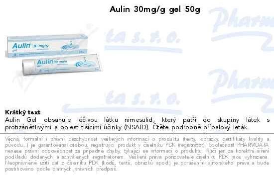 Aulin Gel drm.gel.1x50gm/1.5gm | SOS lékárna online, internetová lékárna, léky