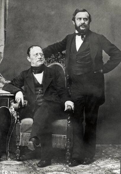 František Palacký a František Ladislav Rieger, tedy tchán a zeť.