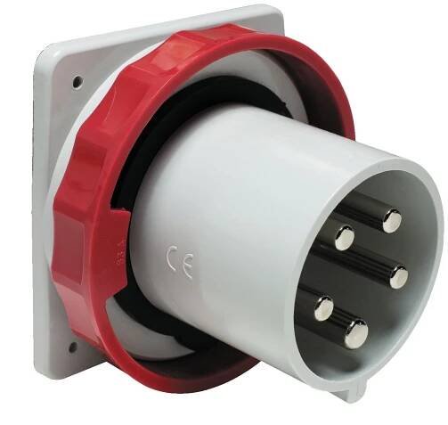 Elektrická zásuvka 81883 PratiKa plug, přímá, 63A, 3p+N+E, 380...415 V AC, IP67, panel, Schneider Electric