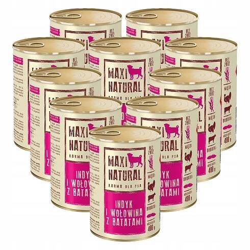 Krmivo pro psy Maxi Natural KRŮTA HOVĚZÍ 10x400g