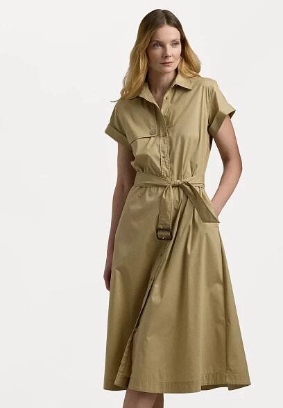 Lauren Ralph Lauren, BELTED STRETCH-COTTON BLEND SHIRTDRESS - Košilové šaty - birch tan, 6 930 Kč 

  
