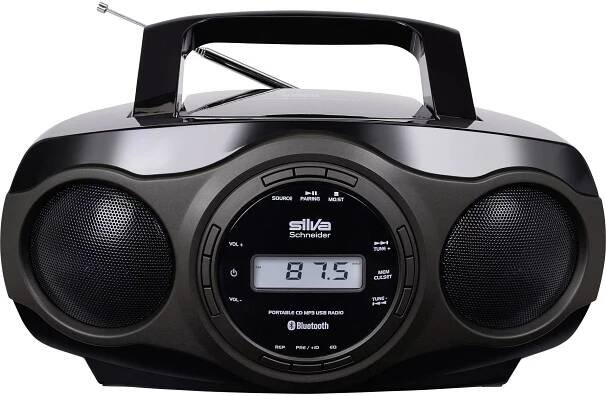 Silva Schneider MPC 17.7 BT 211097 rádio s CD, FM, CD, AUX, Bluetooth, USB, černá, šedá