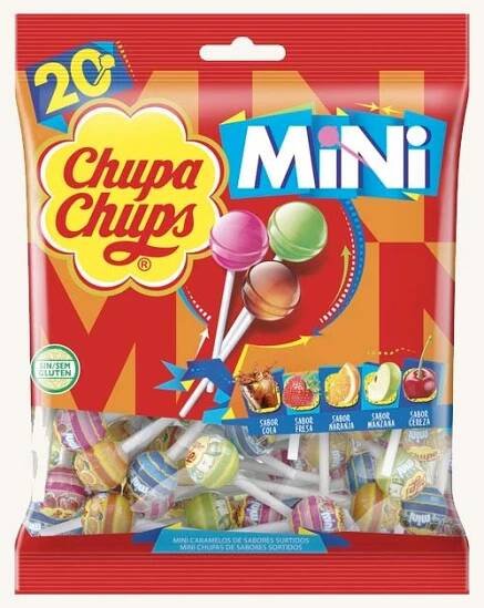 Mini Chupa Chups, candy small lollipops, from Barcelona, 20 units, small bag