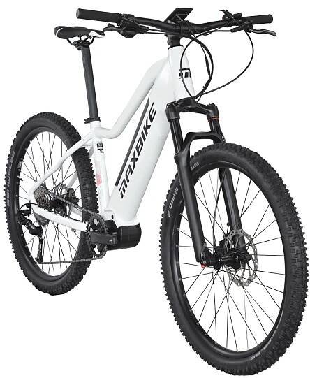 Dámské horské elektrokolo Maxbike Freya 2.0 - Bílá / Červená 2023 | Maxbike | Dámská elektrokola horská 27,5" | MIKEBIKE
