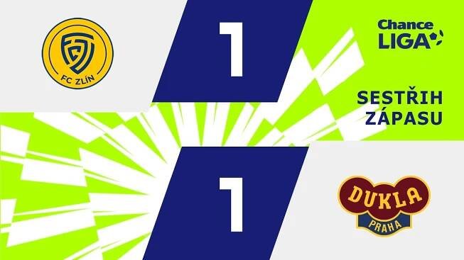 SESTŘIH: Zlín – Dukla 1:1. Ševci drží domácí neporazitelnost. Bod jim zachránil z penalty Černín