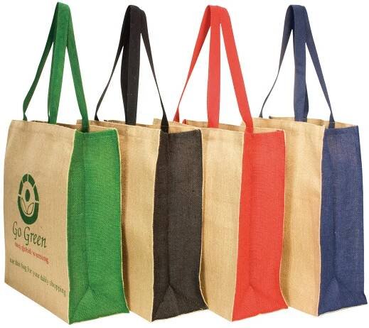 Jute panelled carry-all - Orso Store