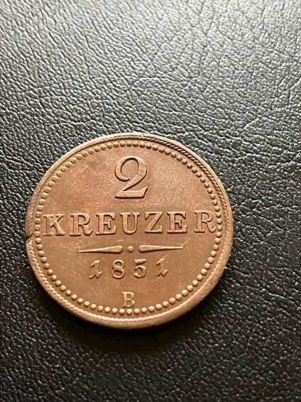 2 Kreuzer ( Krejcar) 1851B - Numismatika
