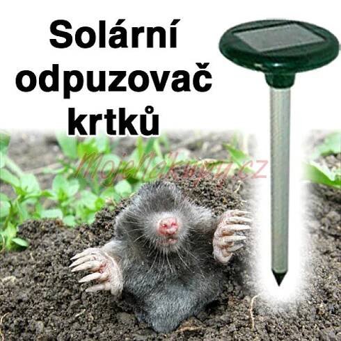 Odpuzovač krtků a hrabošů elektronický solární